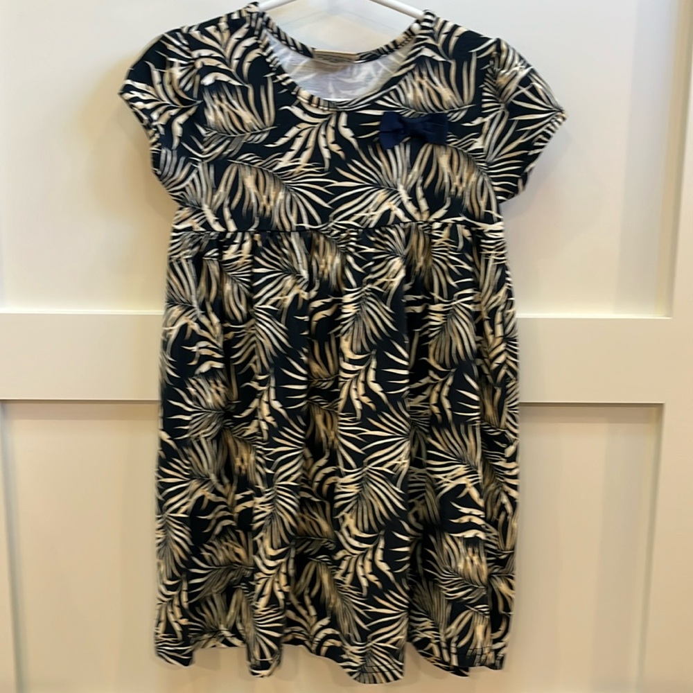 Milo. Navy and cream dress